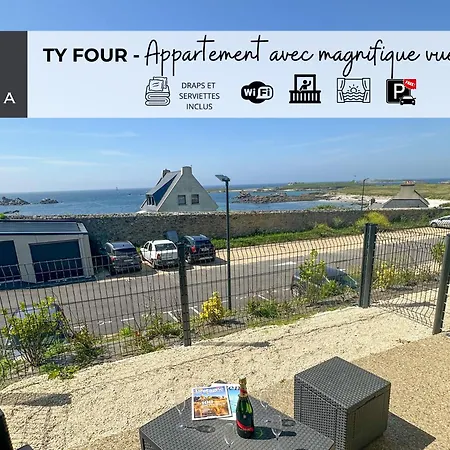 Ty Four - Bel Appartement T2 De Standing Vue Mer Porspoder Exterior photo